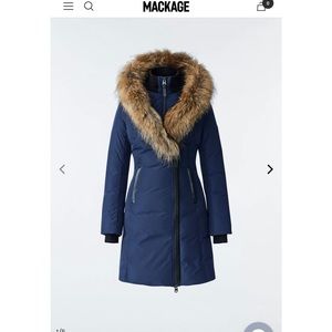 PRICE DROP! Mackage Kay Fitted down coat. Real Fur